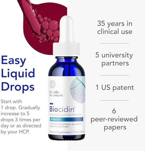 Biocidin Broad-Spectrum Liquid Formula Drops for Microbiome Balance, 1 Oz | Broad-Spectrum Botanical Drops, 18 Botanical Extracts, Microbiome Balance