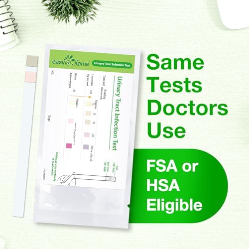 Easy@Home Urinary Tract Infection Test Strips 50 Individual Pack, Urine Test Strips for UTI Infections, Urinalysis Kit