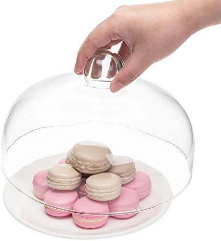 MyGift 8.7 Inch Round Glass Cake Dome Cover Pastry Display Cloche