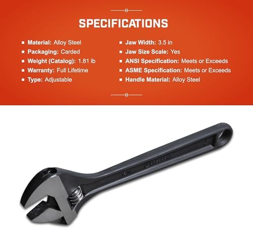 Crescent 6" Adjustable Black Oxide Wrench - Carded - AT26VS