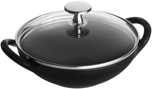 STAUB Cast Iron Baby Wok, 0.5-quart, Black Matte