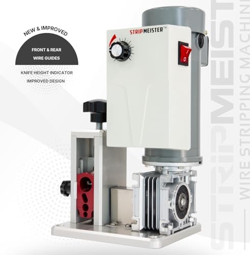 StripMeister E250 Electric Automatic Wire Stripping Machine – Wire Size Up To Ø3/4", Jam-Free, Motorized Wire Stripper with Variable Speed Control for Copper Wires