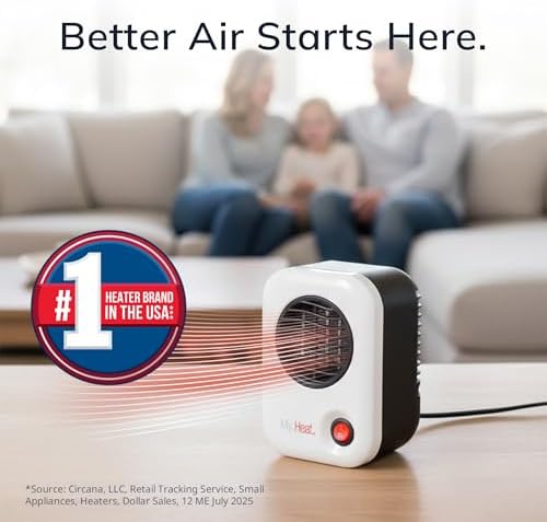 Lasko MyHeat Personal Space Heater, Compact, White