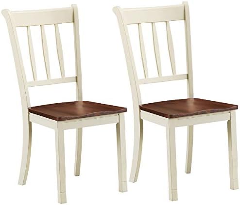 GIANTEX Wood Dining Chairs Set of 2, Armless Kitchen Chairs