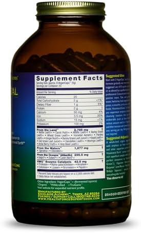 HEALTHFORCE SUPERFOODS Vitamineral Green - Mineral Supplement for Immune & Thyroid Support - Green Powder Supplement with Ingredients from the Land - Gluten-Free & Vegan - 150 Grams