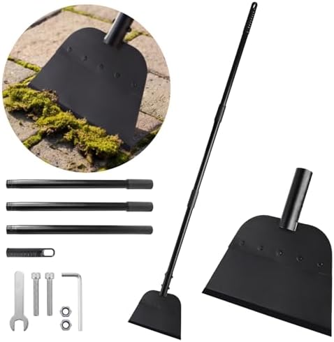 Garden Flat Shovel, 54 Inch Heavy Duty Ice Scraper Chopper | Multifunctional Garden Cleaning Scraper with Adjustable Handle