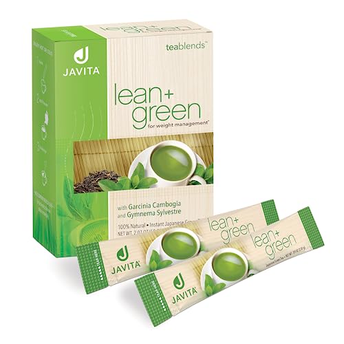 Lean + Green Japanese Matcha Green Tea Mix by Javita – Premium Instant Green Tea & Herbs – Daily Metabolism