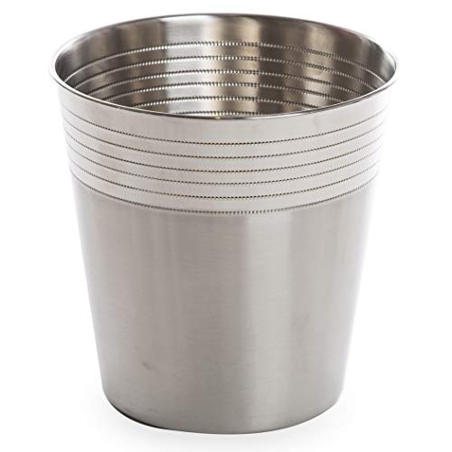 BINO Metal Waste Basket for Home, Office, Bathroom, Dorm, Kitchen and More | Trash Can Bin for Bedroom | Desk Trash Can | Home Essentials