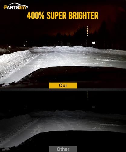 Partsam 2PCS Rectangle H6054 LED Headlights 5x7 7x6 Headlamp Hi/Low Sealed Beam H4 9003 Plug 6054 H5054 Compatible with S10 Blazer Express Van/Wrangler YJ XJ Cherokee Truck Van