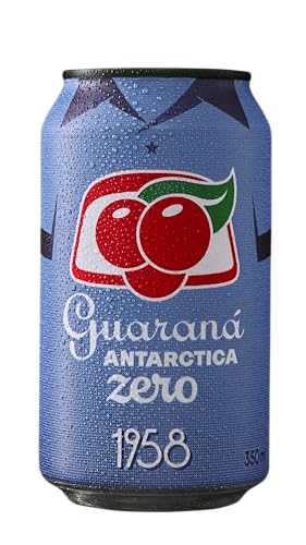 Guaraná Antarctica Zero, The Brazilian Original Guaraná Soda, Zero Sugar, 11.83 fl oz (Pack of 12) - Packaging May Vary