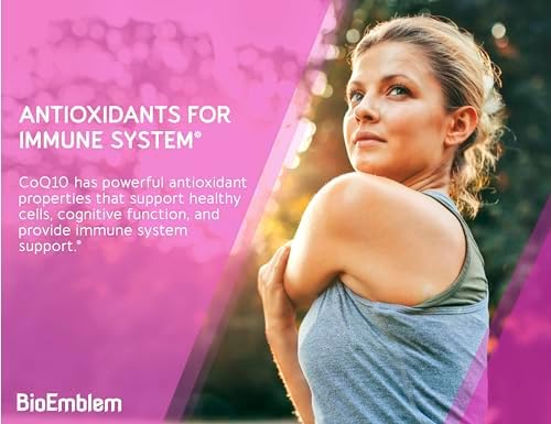 BioEmblem CoQ10 200mg with BioPerine, Coenzyme Q10, 90 Softgels