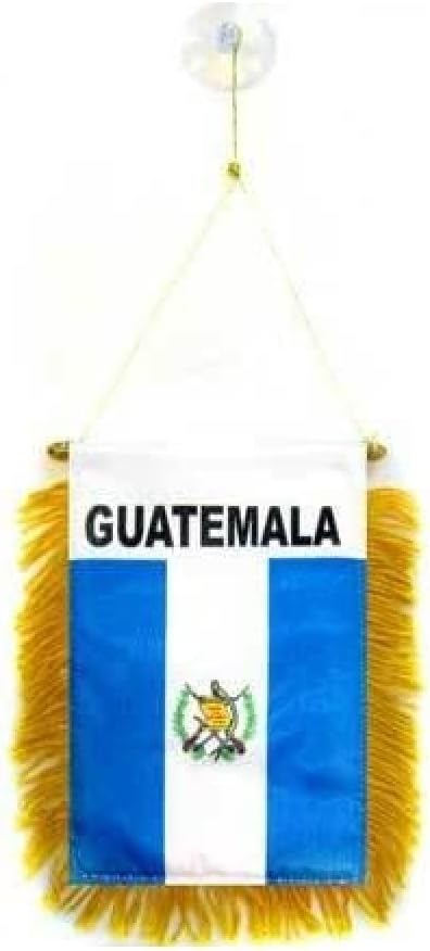 AZ FLAG Nicaragua Pennant 4x6 in 100D Polyester Suction Cup | Outdoor use Nicaraguan 15x10 cm triangular pennant stitched edges and reinforced finish