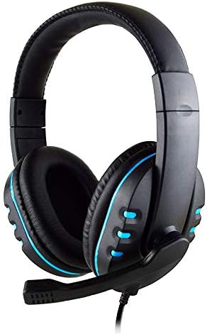 HHmei New Gaming Headset Voice Control Wired HI-FI Sound Quality for PS4 Black - PS4 Wired Headset Headset