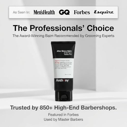 Anthony After Shave Balm for Men, Cooling & Hydrating Lotion with Vitamins A, C & E, Aloe Vera & Botanical Extracts, 3 fl oz, Aftershave Soothes