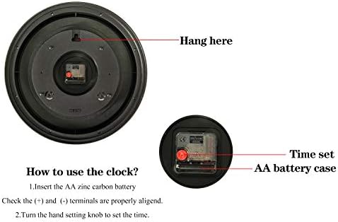 16 Inch Large Outdoor Wall Clock, Waterproof Vintage Non-Ticking Clock with Thermometer and Hygrometer Combo