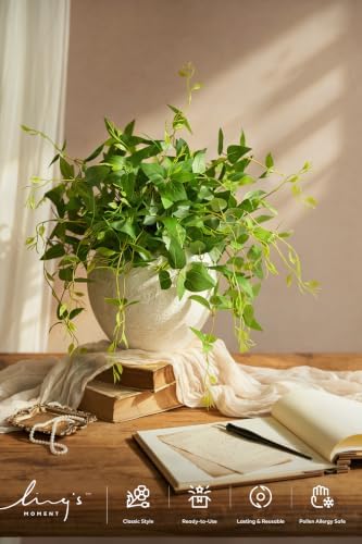 Ling's moment Artificial Clematis Cascading Greenery Garlands Vines