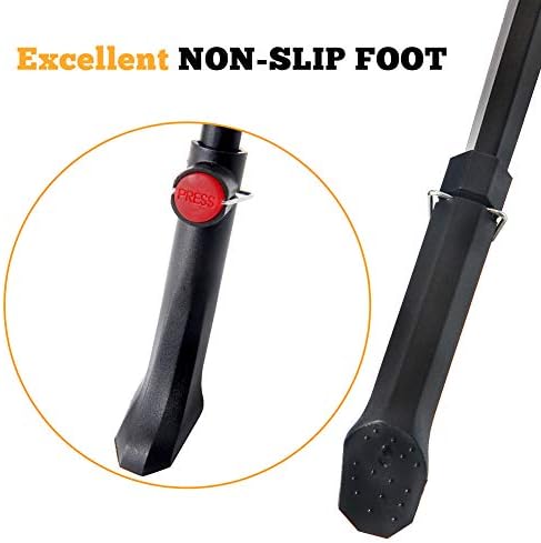 Sataway Bike Kickstand Adjustable Rear Mount Aluminum Alloy Bicycle Kickstand for 24” 26” 700C 27.5” 28” inch Mountain Bike Adult Bike