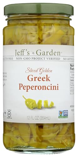 Jeff's Naturals Sliced Golden Greek Peperoncini - 12 oz
