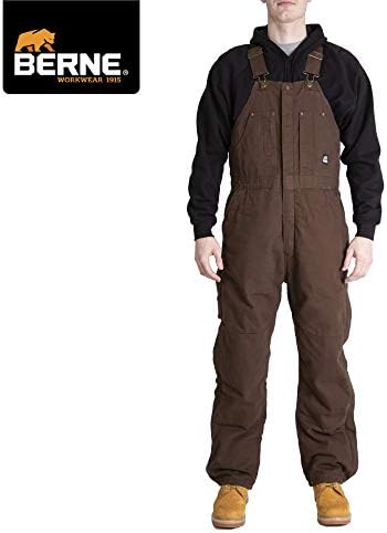 Berne Men's Heartland Insulated Washed Duck Bib Overall
