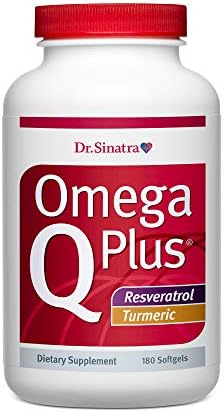Dr. Sinatra Omega Q Plus Resveratrol and Turmeric - Omega-3 Supplement with CoQ10 Support for Healthy Blood Flow and Healthy Inflammatory Response