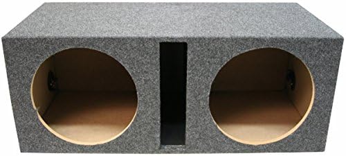 American Sound Connection Bundle with Kicker 15" Subwoofer Comp C15 2 Ohm and Dual Sub Box Universal Vented Port Enclosure
