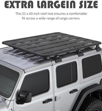 Roof Rack Pads, 51"x43" Rooftop Cargo Bag Mat, Car Accessories Roof Cargo Bag Protective Mat, Roof Mat Car Skid Proof Mat
