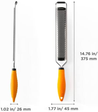 Deiss PRO Citrus Lemon Zester & Cheese Grater — Parmesan Cheese, Lemon, Ginger, Garlic, Nutmeg, Chocolate, Vegetables