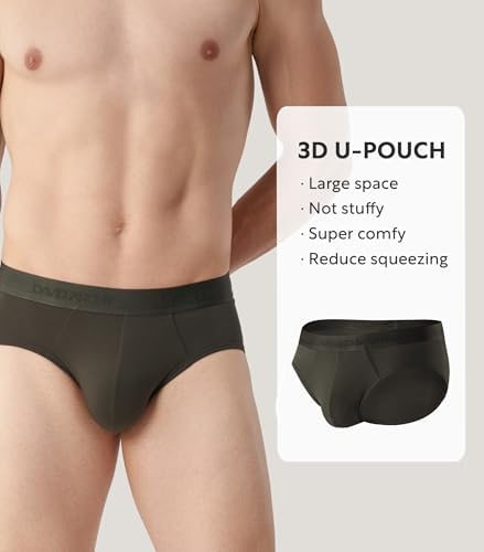 DAVID ARCHY Men's Soft Modal Briefs No Fly Support Pouch 4 or 7 Pack | Breathable moisture-wicking fabric Underwear features comfortable elastic waistbands and roomy 3D contours.
