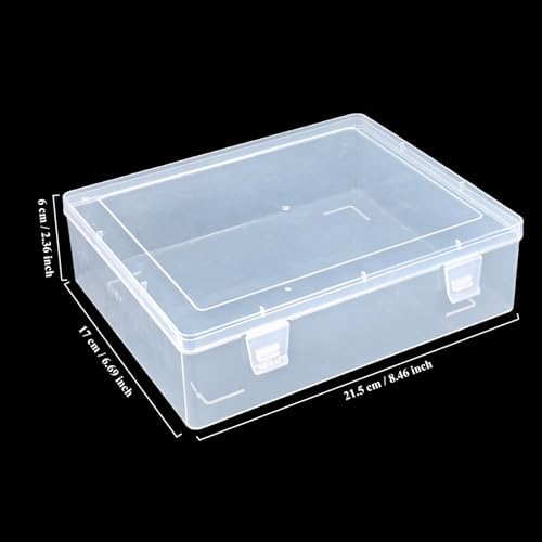 24 Pieces Mixed Sizes Rectangular Empty Mini Clear Plastic Organizer Box