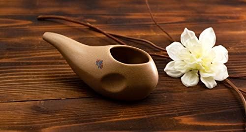 Best Rated Ceramic Neti Pot - Ergonomic Design and Hand-Made, Seafoam Green