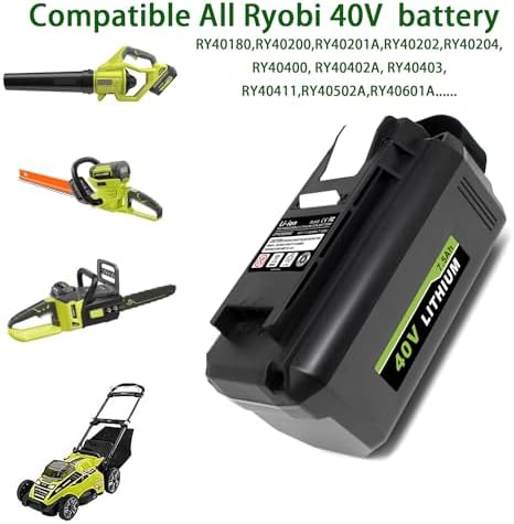 Replacement Battery for Ryobi 40v Battery OP4015 OP4050A OP4040 OP4050 Compatible with Ryobi 40V Cordless Power Tools, Capacity 4.0Ah