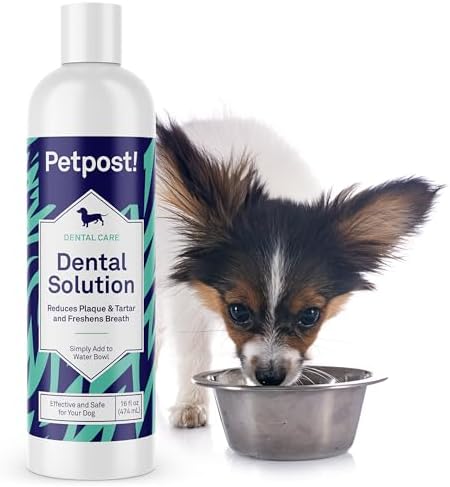 Petpost Dental Wipes for Dogs | 100 Count Presoaked Pads in Natural Tooth Cleaning Solution | Bad Breath and Tooth Buildup Remover