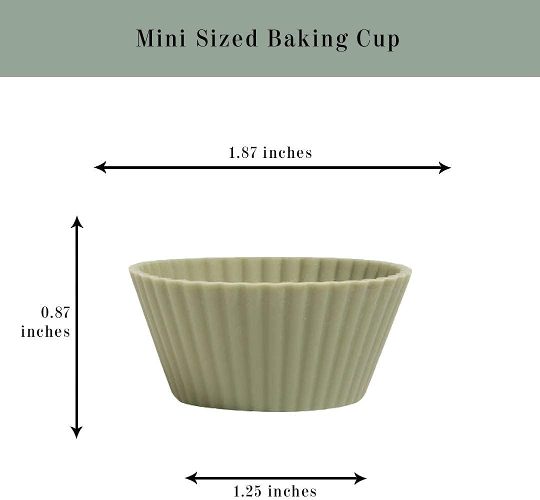 The Silicone Kitchen Reusable JUMBO Silicone Baking Cup, Non-Toxic, BPA Free, Dishwasher Safe, Jumbo, 12 Pack, White Blue Green