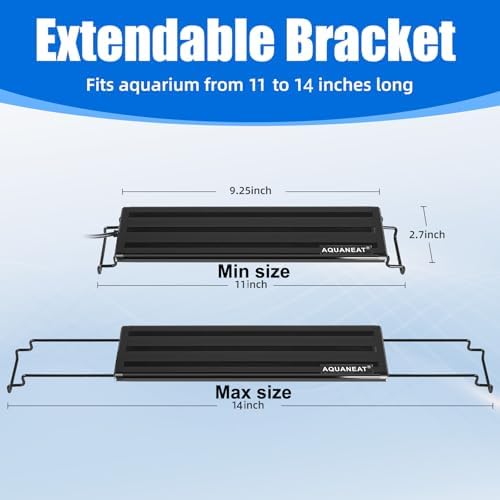 AQUANEAT LED Aquarium Light Full Spectrum 12 Inch Fish Tank Light Fresh Water