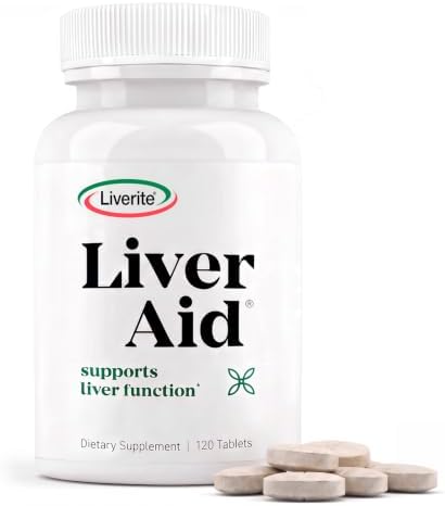 LIVERITE Liver Aid - Liver Support Supplement - 120 Tablets | Science-Based Liver Formula with Choline, Amino Acids, Phosphatidylcholine & Vitamin B12 for Liver Function & Energy Support