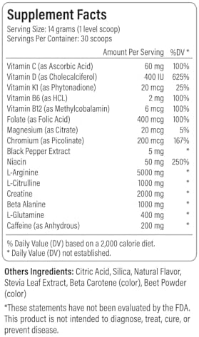 Fenix L-Arginine Complete 5000mg Nitric Oxide Booster, Pineapple