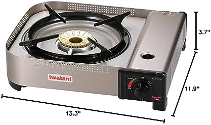 Iwatani 35FW Single-Burner Butane Portable Cooktop Indoor & Outdoor Cooking Stove Medium