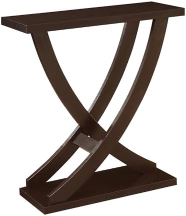 Convenience Concepts Newport Cross Step Console Table, Espresso