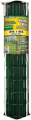 YARDGARD – 2 in. x 4 in. Mesh Welded Wire Fence – 36 in. x 50 ft. – 16‑Gauge Green Vinyl Coated Galvanized Steel – for Animal Enclosures