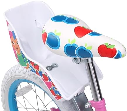 Titan Girls BMX Bike for Kids Ages 4-7, 16-Inch Wheels, 9-Inch Frame, Training Wheels, Toy Seat, Doll Basket, Streamers, First Bike, Princess Bicycle, Gift for Girls