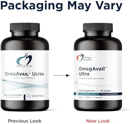 Designs for Health OmegAvail Ultra TG Fish Oil 1200mg - Triglyceride Form Omega 3 Fish Oil Supplement with DHA/EPA - No Fishy Aftertaste (120 Softgels)