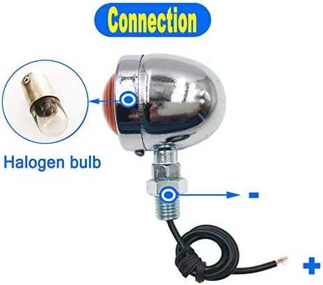 Universal Motorcycle Turn Signals Bullet Blinker Indicator Lights Amber Lamp Light for Sportster Cruiser Bobber Chopper Harley Honda Yamaha Kawasaki