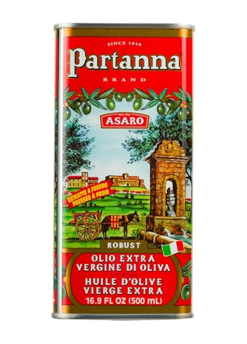 Partanna Robust Extra Virgin Olive Oil, 101 fl oz (3 L) Tin | Premium 100% Castelvetrano Oil, High Polyphenol, First Cold Pressed, Early Harvest in Sicily, Award Winning Italian EVOO
