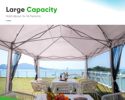 Quictent 10'x10' Pop up Screened Canopy Tent with Mosquito Netting | Portable Easy up Outdoor Screen House Shelter for Patio, Camping and Picnic, Includes Wheeled Carry Bag