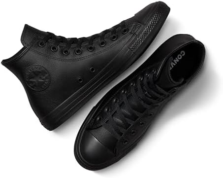 Converse Chuck Taylor All Star Leather High Top Shoe, black mono, 11 M US
