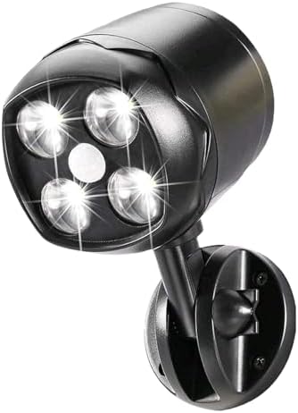 Battery Powered Outdoor Motion Sensor Light, 600LM 6000K Waterproof Wide-Angle Detection Auto On/Off LED Security Light for Garage, Yard, Front Door