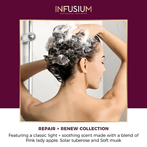 Infusium Repair and Replenish Nourishing Shampoo - Hydrating and Clarifying Shampoo for Build Up - Ceramides, Keratin, and Argan Oil - 13.5 oz