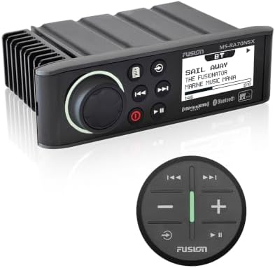 Fusion MS-RA70NSX Marine Entertainment System with Wireless Remote - Black