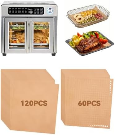 180PCS Air Fryer Parchment Paper Liners Compatible with Emeril Lagasse 26QT | Extra Large French Door Air Fryer Toaster Oven Combo