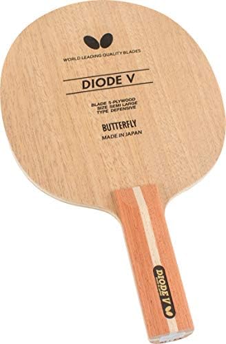 Butterfly Diode V Table Tennis Blade - All-Wood Chopper/Modern Defender Blade - Diode V Blade - Professional Table Tennis Blade - Available in FL and ST Handle Styles - Made in Japan